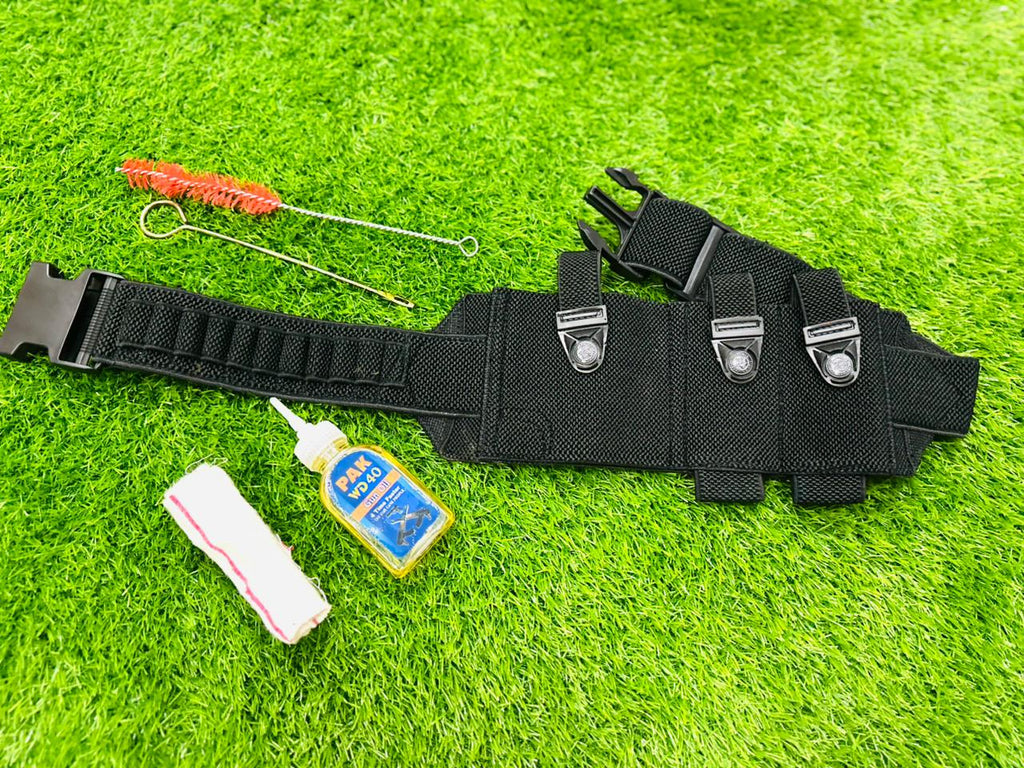 Classic Leather Shotgun Cartridge Belt & Holster Set