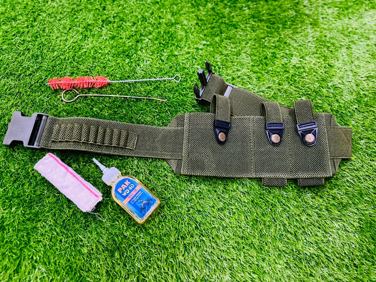 Classic Leather Shotgun Cartridge Belt & Holster Set