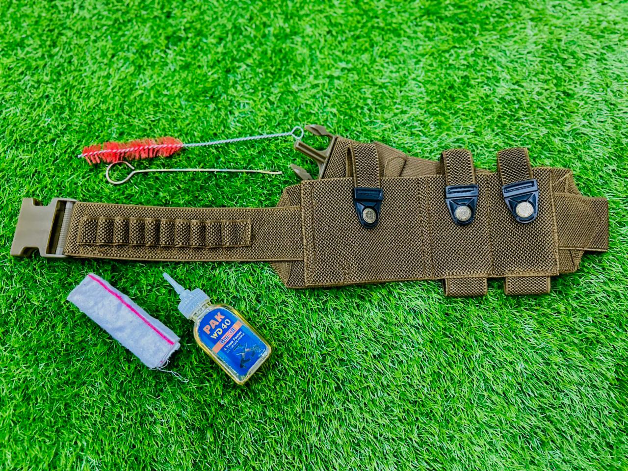 Classic Leather Shotgun Cartridge Belt & Holster Set