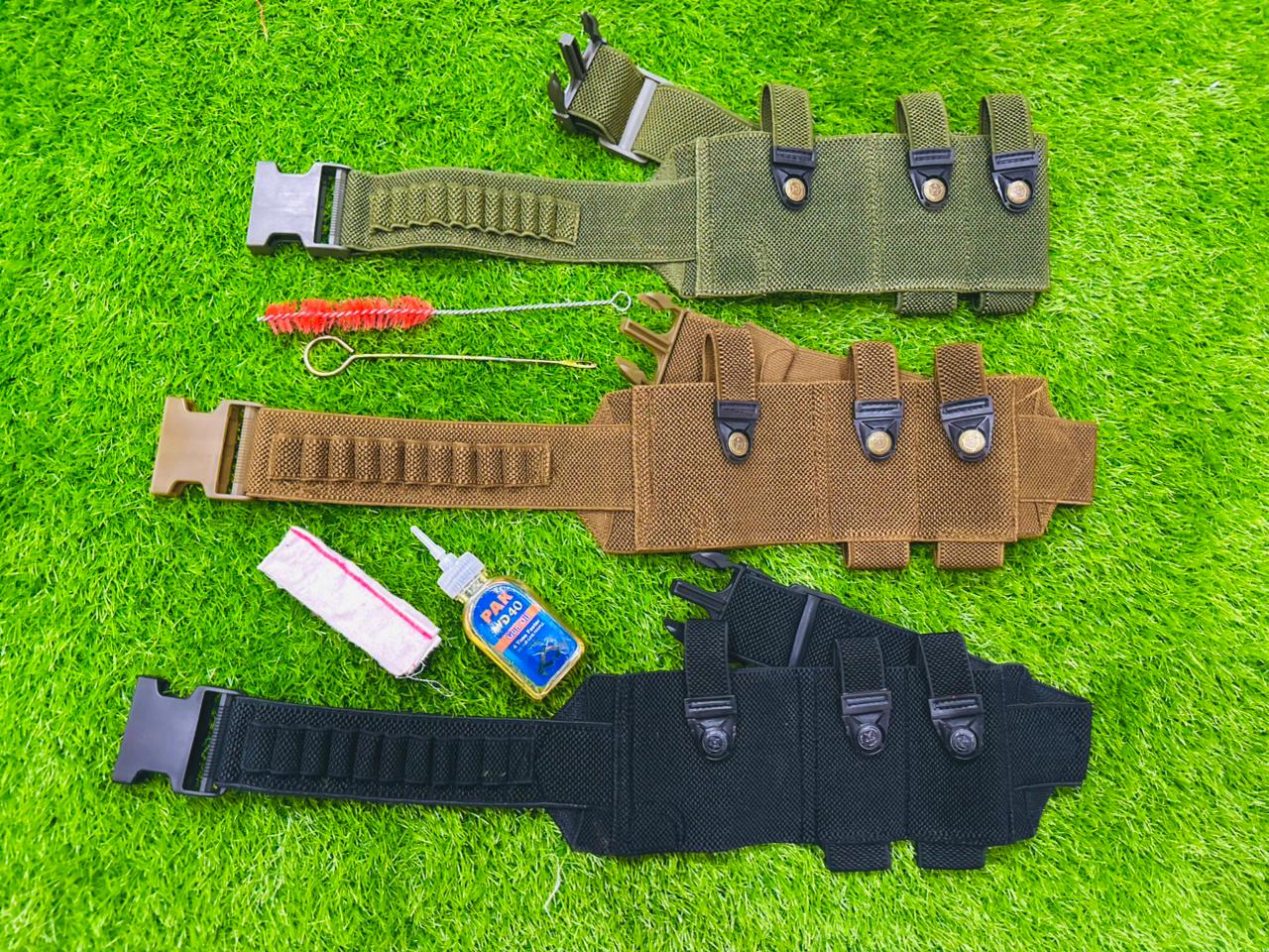 Classic Leather Shotgun Cartridge Belt & Holster Set